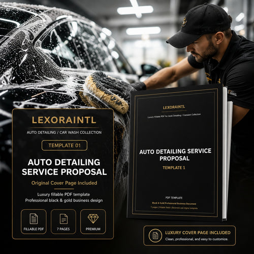 Auto Detailing Service Proposal — Fillable PDF Template