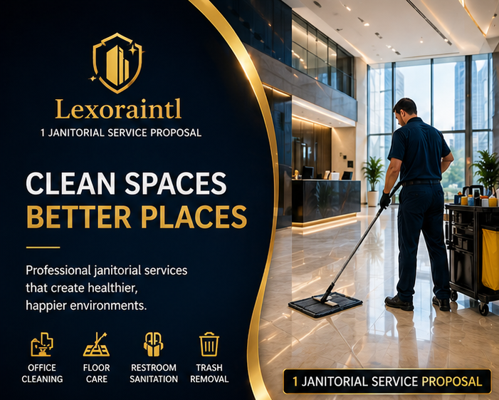 Janitorial Service Proposal | Fillable PDF Cleaning Business Template