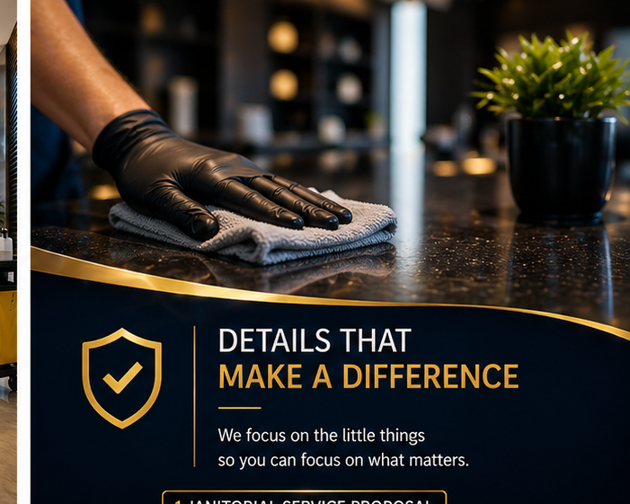 Janitorial Service Proposal | Fillable PDF Cleaning Business Template