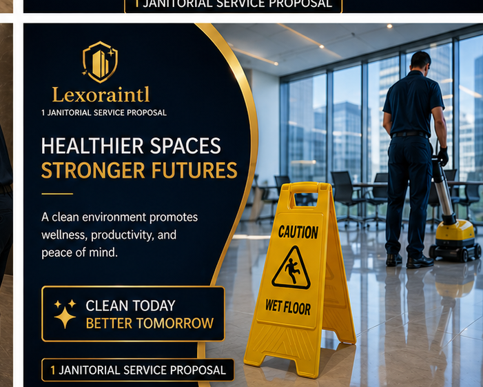 Janitorial Service Proposal | Fillable PDF Cleaning Business Template