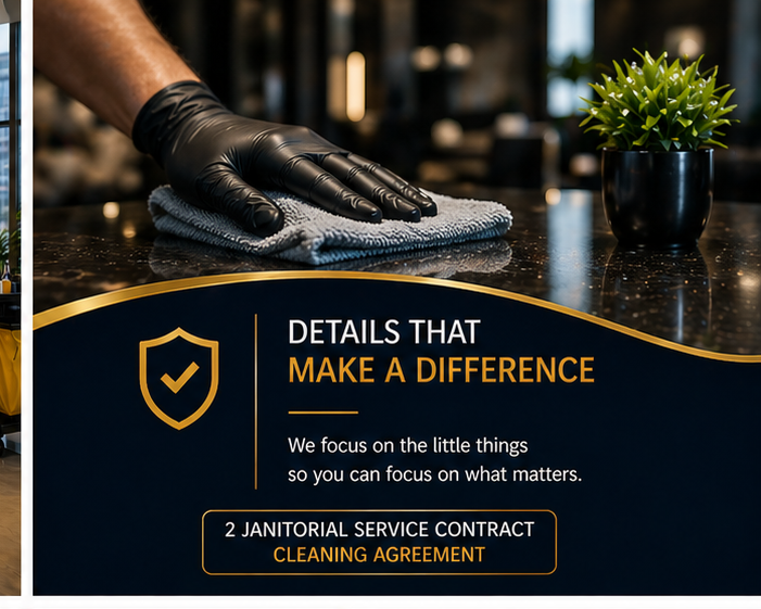 Janitorial Service Contract / Cleaning Agreement | Fillable PDF Cleaning Business Template