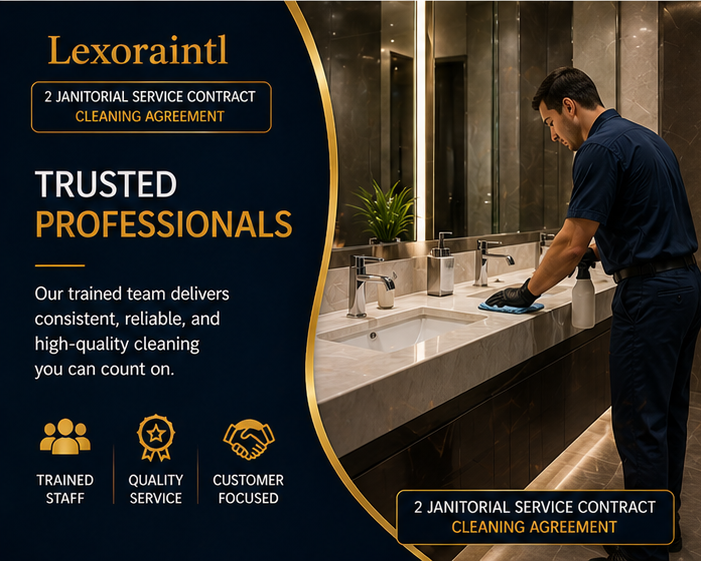 Janitorial Service Contract / Cleaning Agreement | Fillable PDF Cleaning Business Template