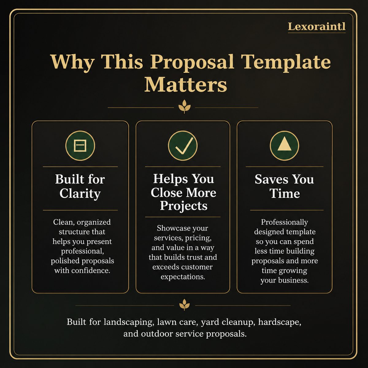 Landscaping Service Proposal Template – Fillable PDF for Lawn Care & Landscaping Businesses
