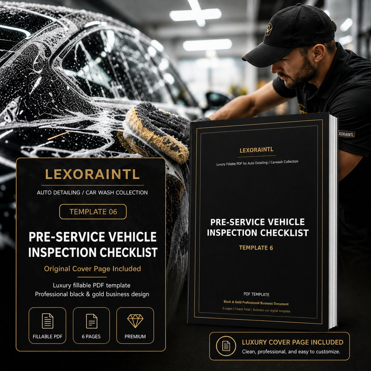Pre-Service Vehicle Inspection Checklist Template – Fillable PDF