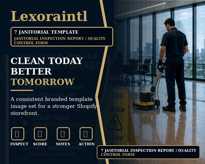 Janitorial Inspection Report / Quality Control Form | Fillable PDF Cleaning Business Template