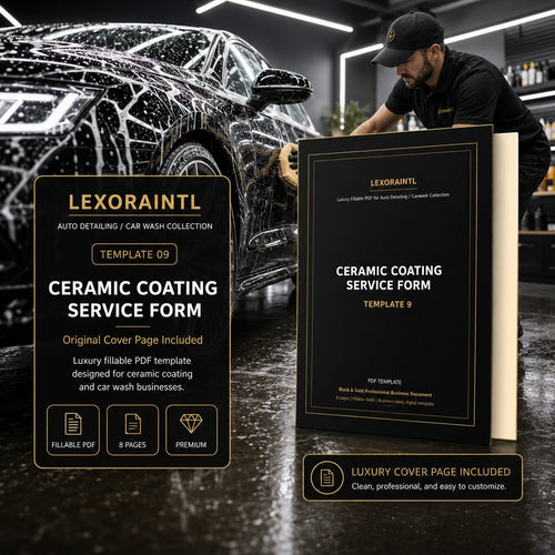 Ceramic Coating Service Form Template – Fillable PDF