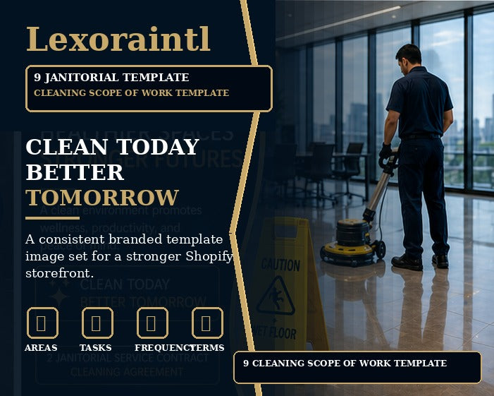 Cleaning Scope of Work Template | Fillable PDF Cleaning Business Template