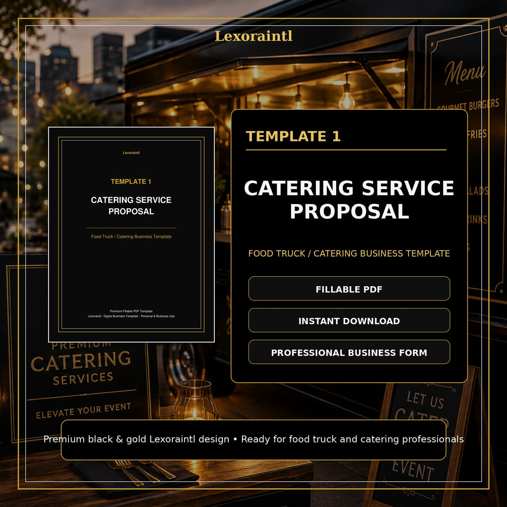 Catering Service Proposal Template — Fillable PDF