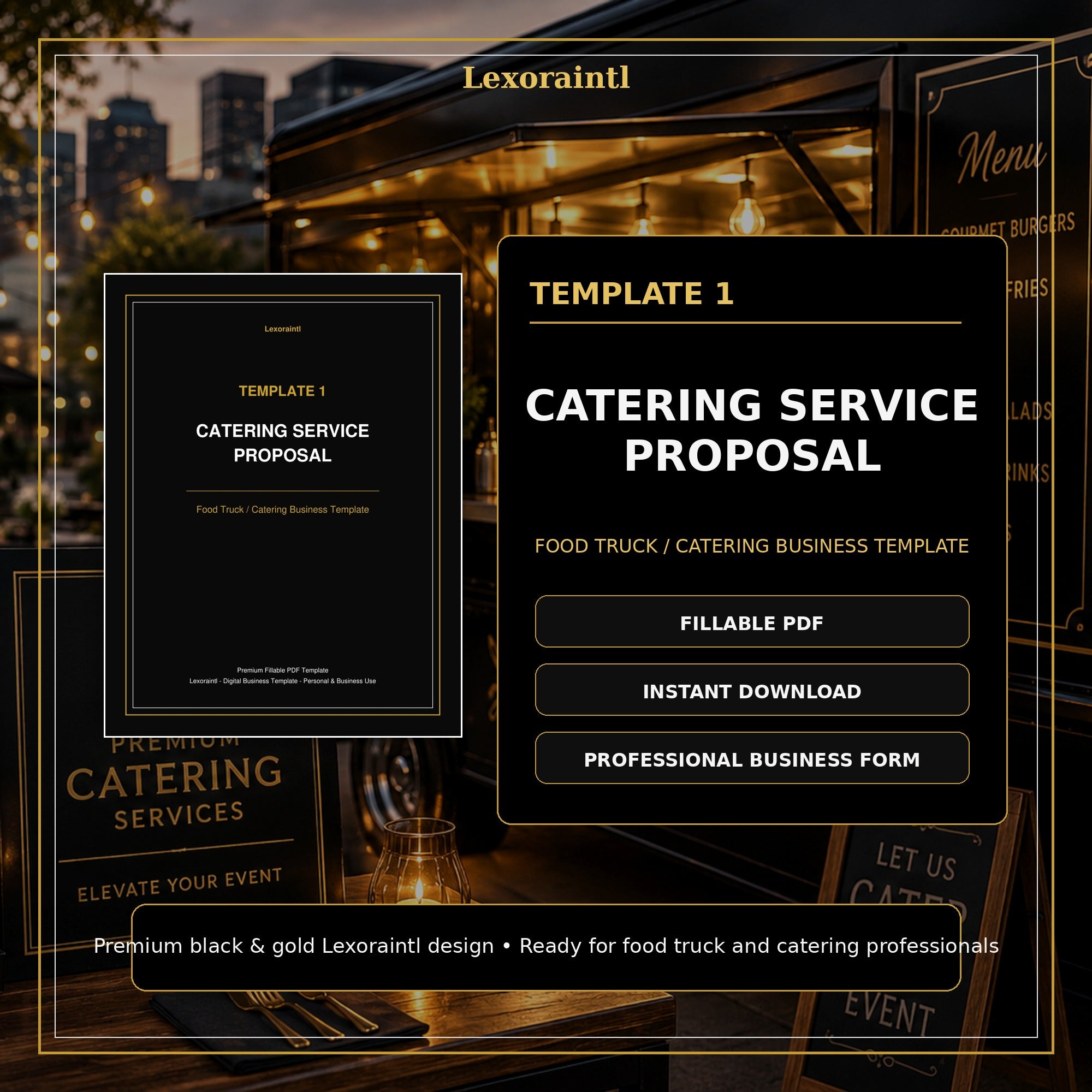 Catering Service Proposal Template — Fillable PDF