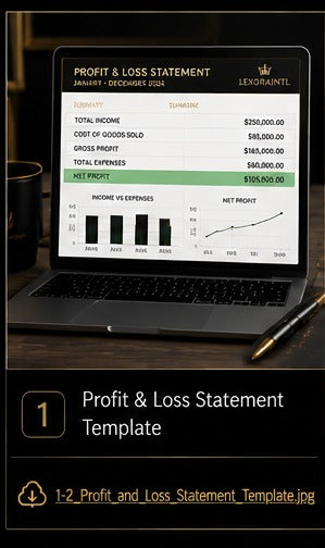 Profit & Loss Statement Template | Fillable Small Business Finance PDF