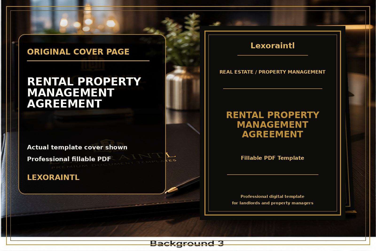 Rental Property Management Agreement Template | Fillable PDF for Landlords & Property Managers