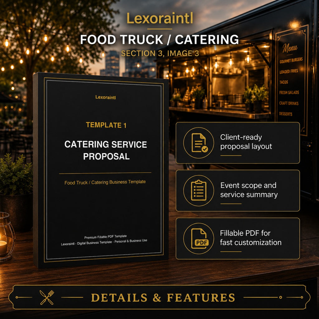 Catering Service Proposal Template — Fillable PDF