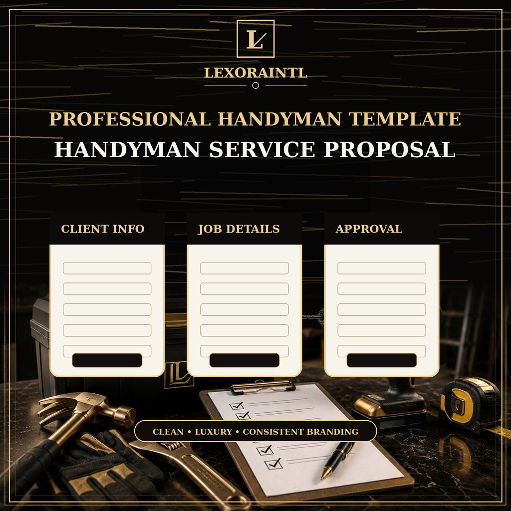 Handyman Service Proposal Template — Fillable PDF