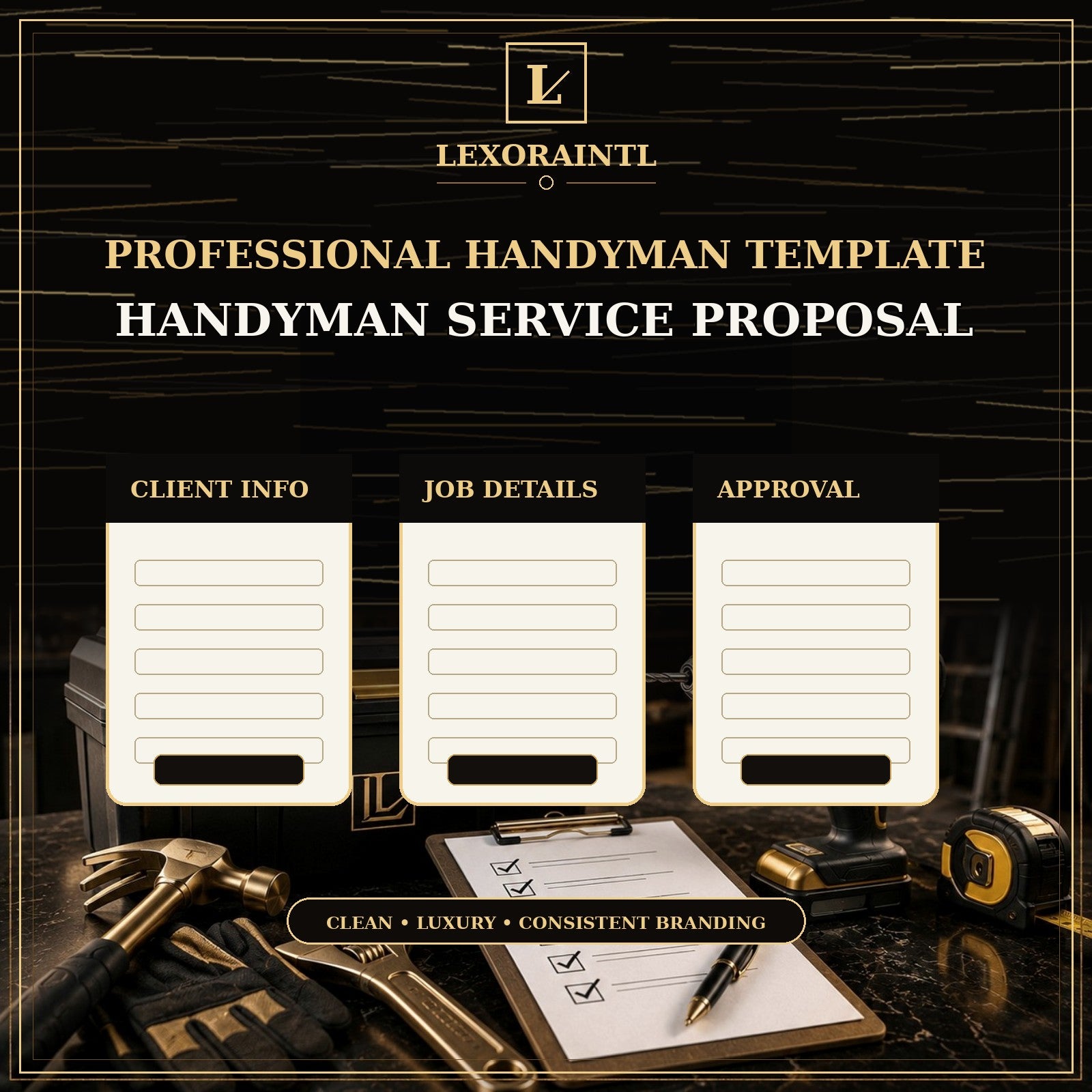 Handyman Service Proposal Template — Fillable PDF