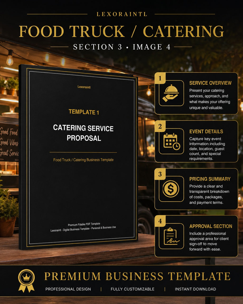 Catering Service Proposal Template — Fillable PDF