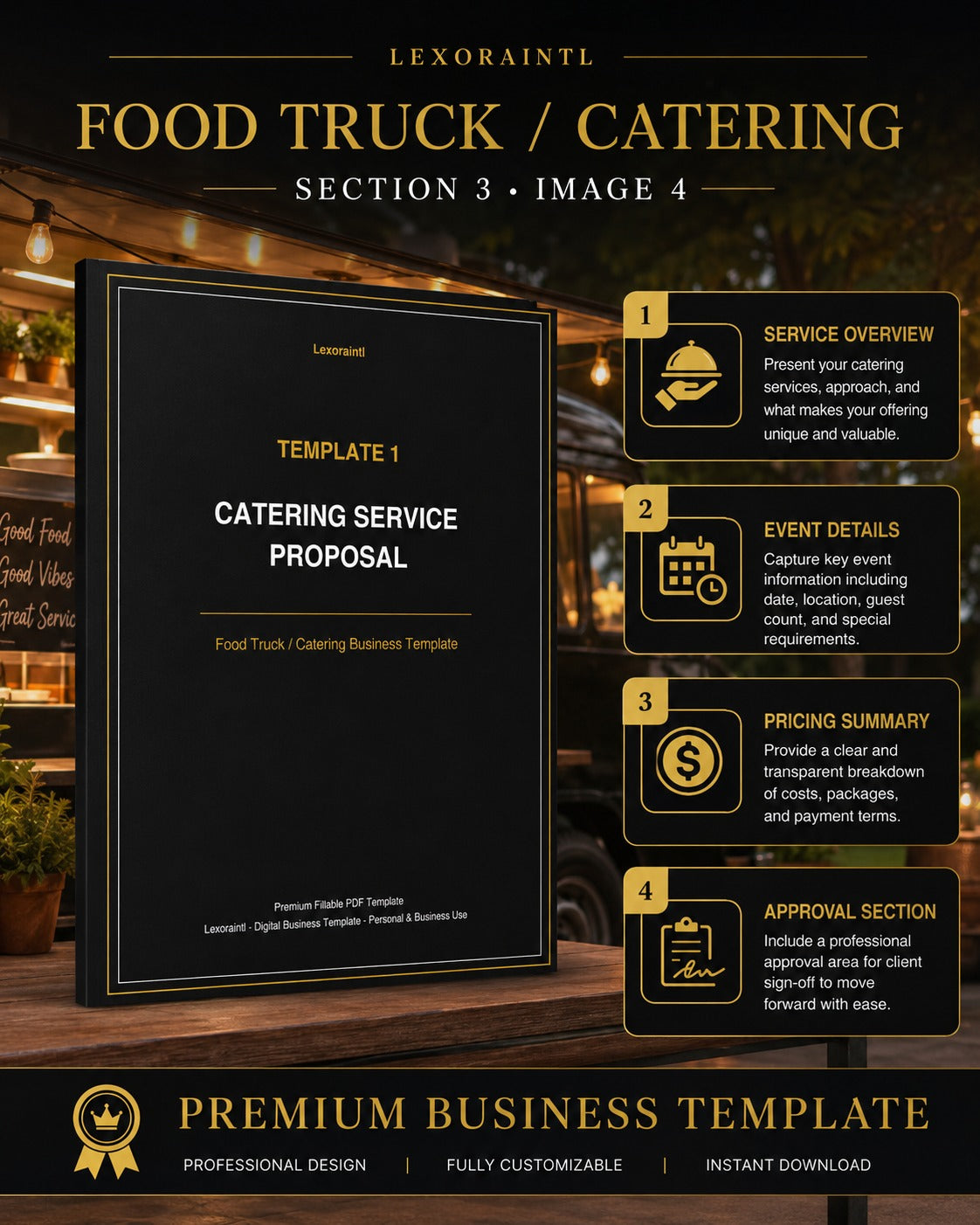 Catering Service Proposal Template — Fillable PDF