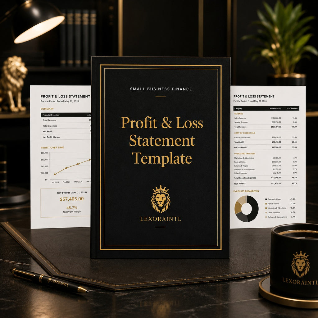 Profit & Loss Statement Template | Fillable Small Business Finance PDF