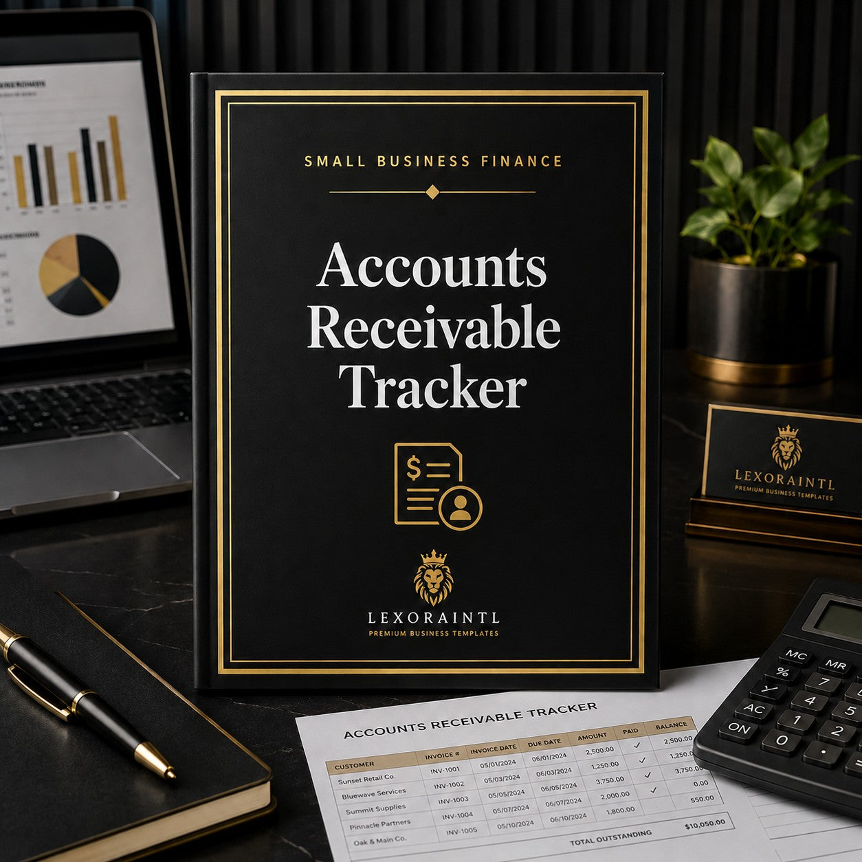 Accounts Receivable Tracker Template | Fillable Small Business Finance PDF