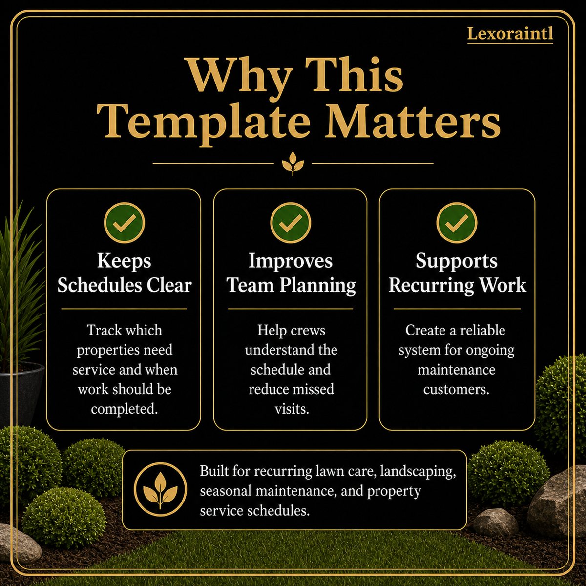 Landscaping Maintenance Schedule Template – Fillable PDF