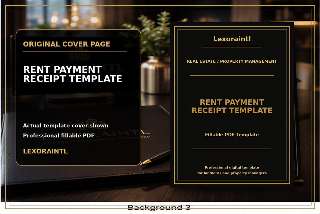 Rent Payment Receipt Template | Fillable PDF for Landlords & Property Managers