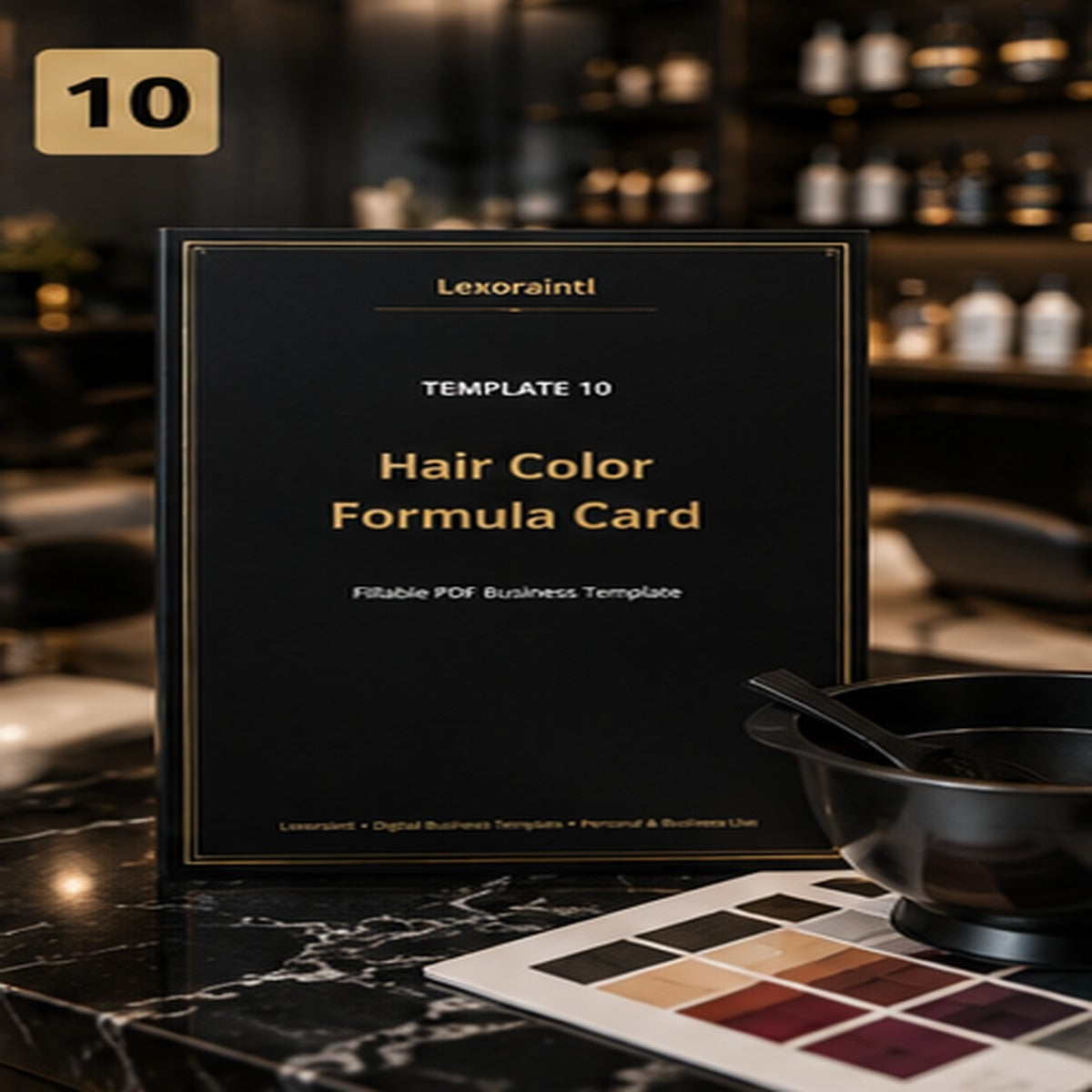 Hair Color Formula Card – Fillable PDF | Lexoraintl Salon Business Template