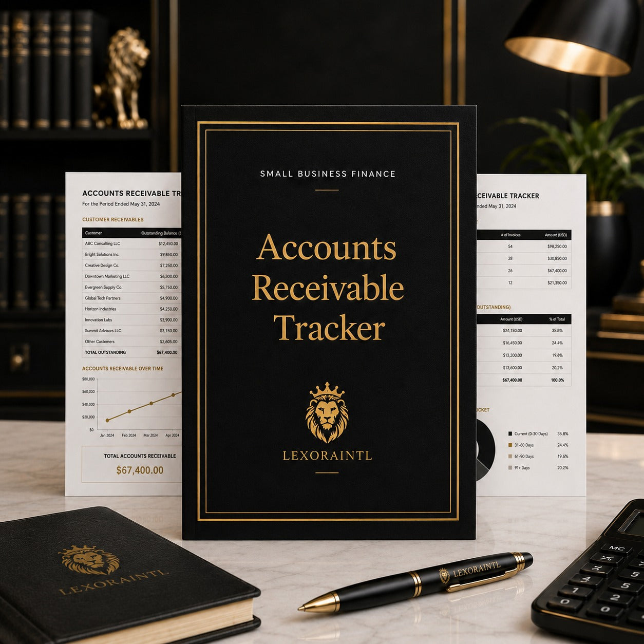Accounts Receivable Tracker Template | Fillable Small Business Finance PDF