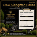 Landscaping Crew Assignment Sheet Template – Fillable PDF