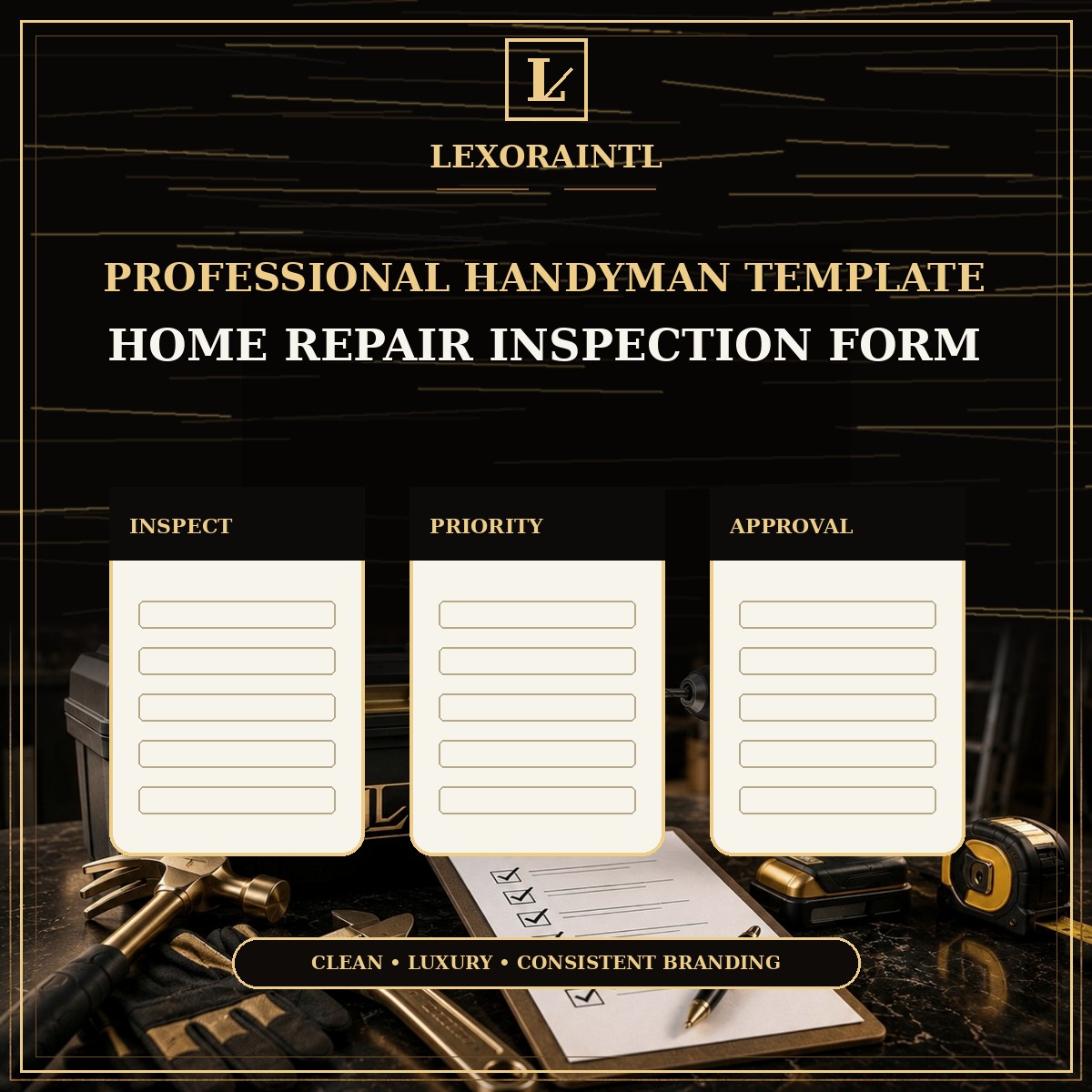 Home repair Inspection Form Template — Fillable PDF