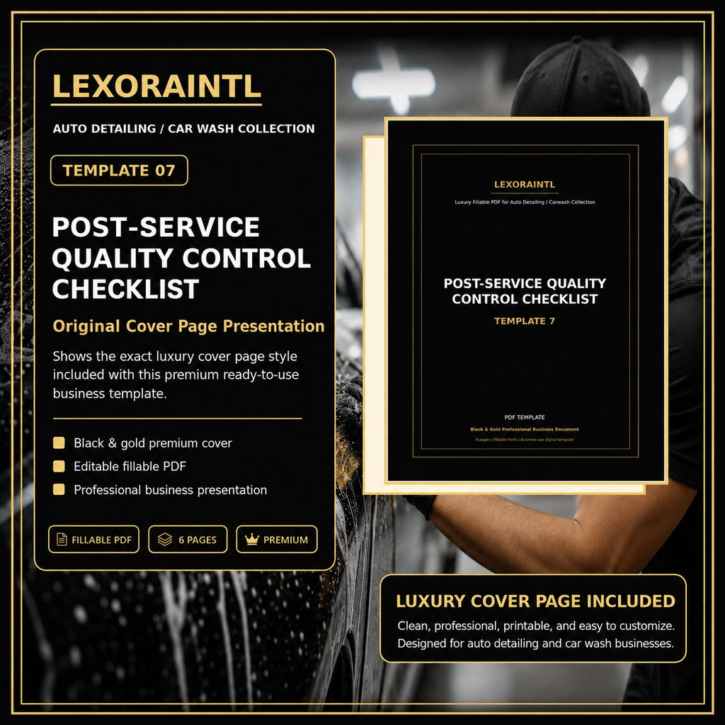 Mobile Detailing Appointment Form Template – Fillable PDF