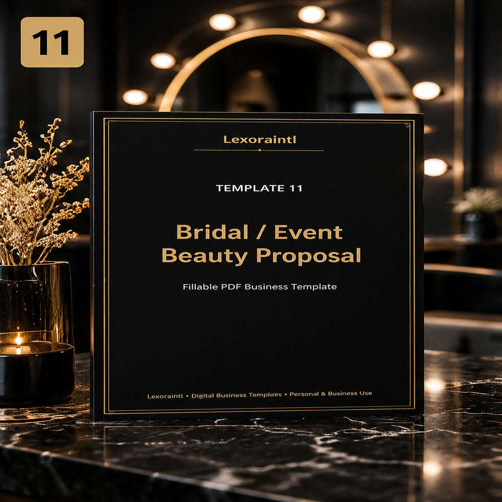 Bridal / Event Beauty Proposal – Fillable PDF | Lexoraintl Salon Business Template