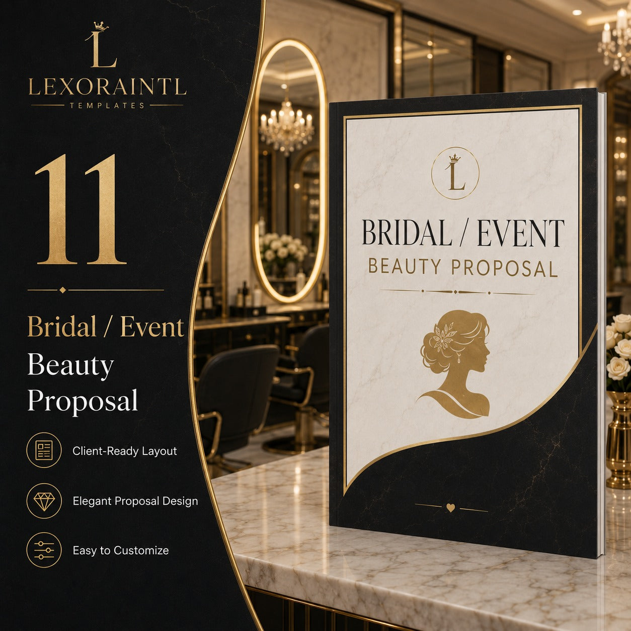 Bridal / Event Beauty Proposal – Fillable PDF | Lexoraintl Salon Business Template