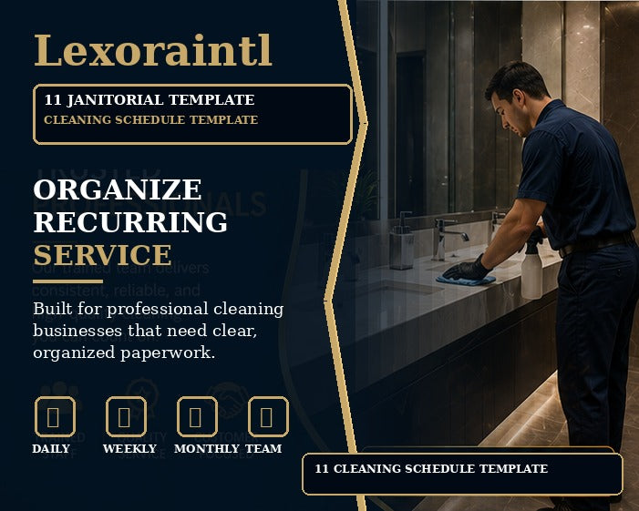 Cleaning Schedule Template | Fillable PDF Cleaning Business Template
