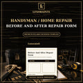 Before & After Repair Form Template — Fillable PDF