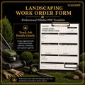 Landscaping Work Order Form Template – Fillable PDF