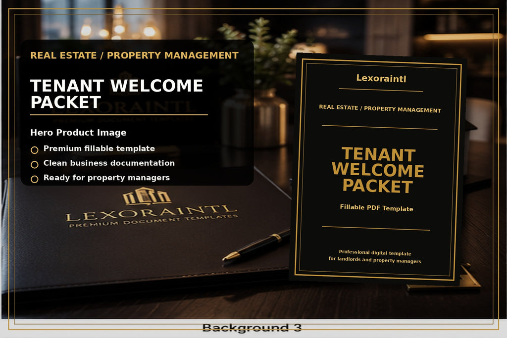 Tenant Welcome Packet Template | Fillable PDF for Landlords & Property Managers