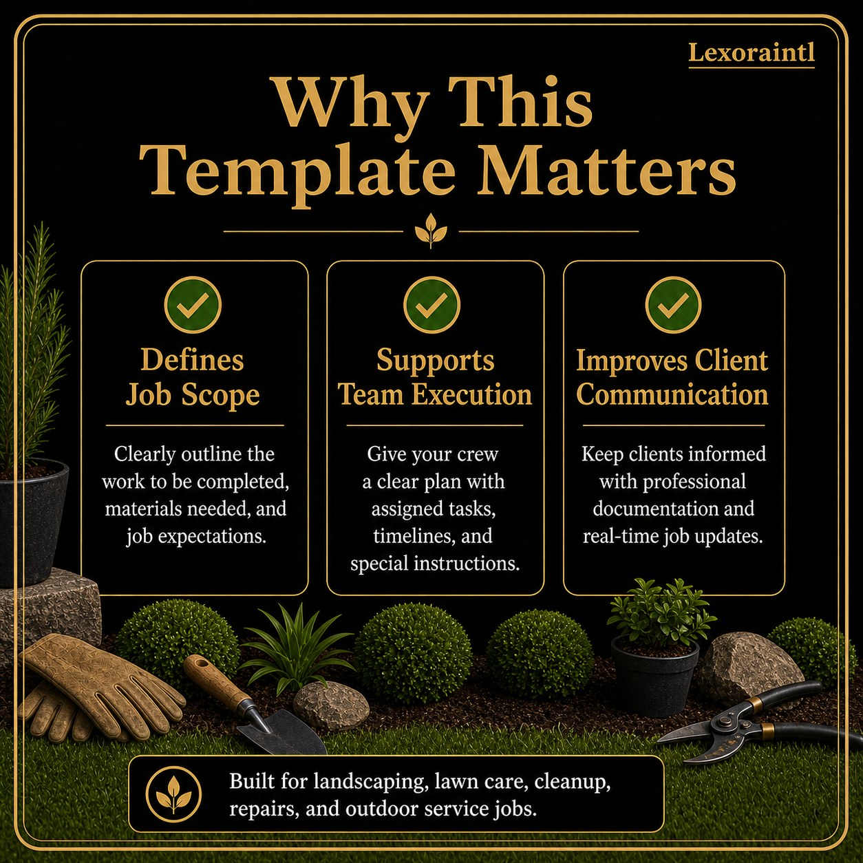Landscaping Work Order Form Template – Fillable PDF