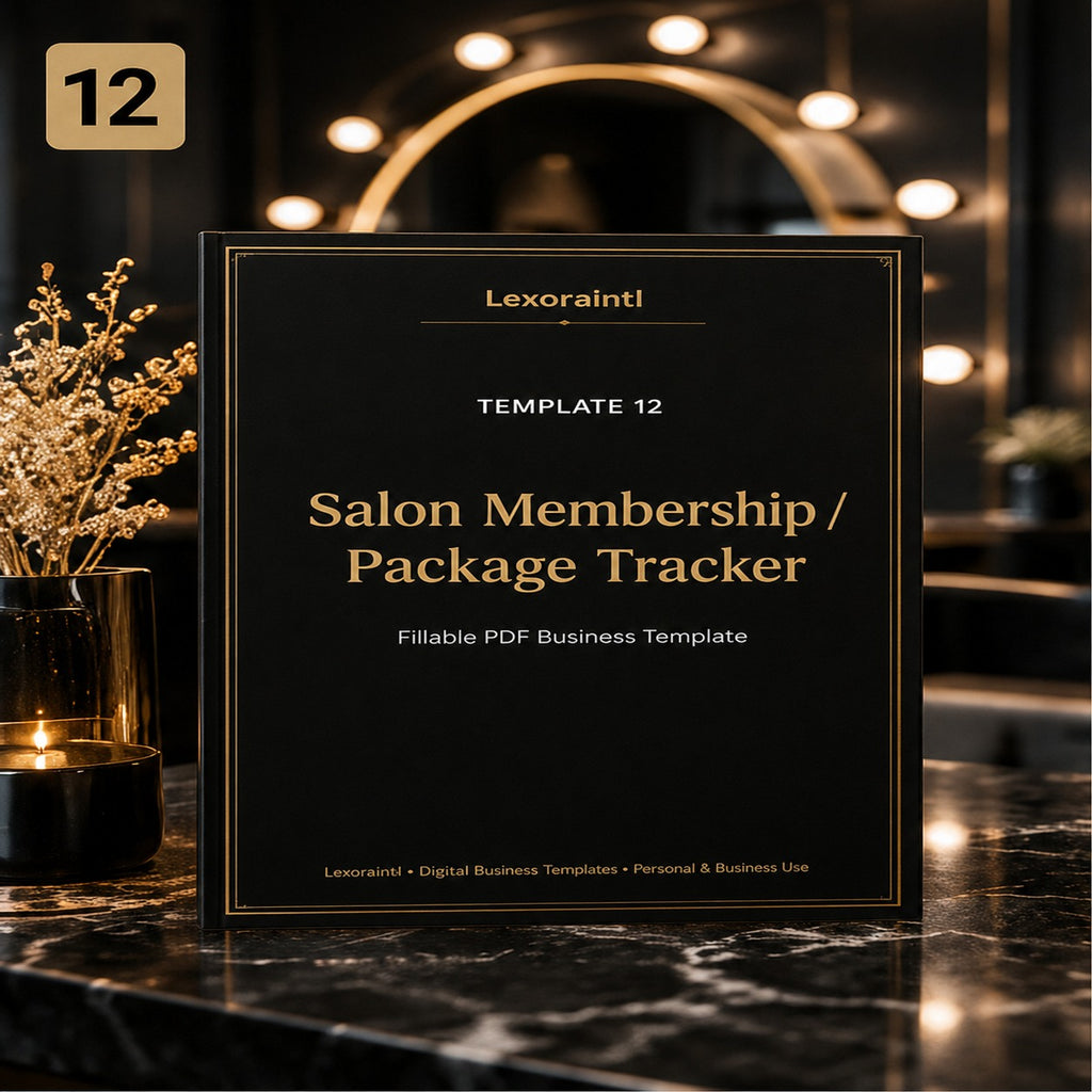 Salon Membership / Package Tracker – Fillable PDF + Excel | Lexoraintl Salon Business Template