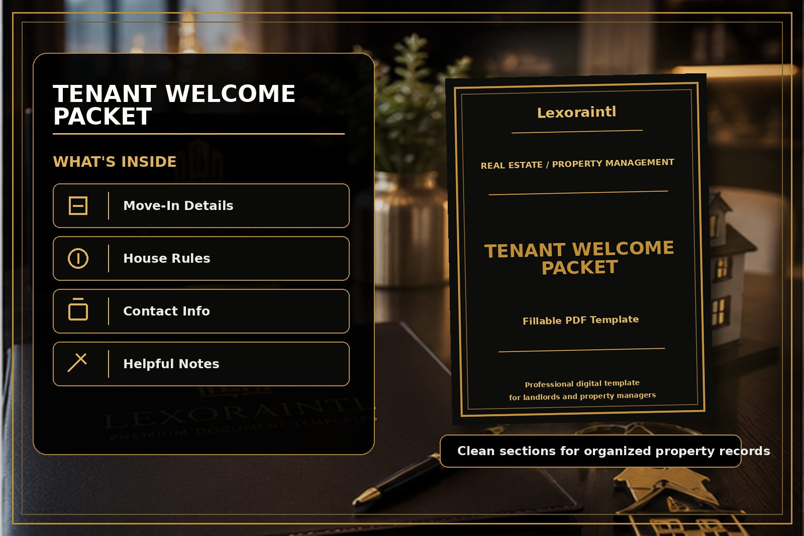 Tenant Welcome Packet Template | Fillable PDF for Landlords & Property Managers