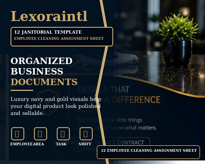 Employee Cleaning Assignment Sheet | Fillable PDF Cleaning Business Template
