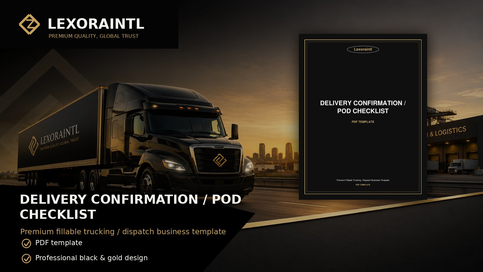 Delivery Confirmation / POD Checklist Template | Fillable PDF | Lexoraintl