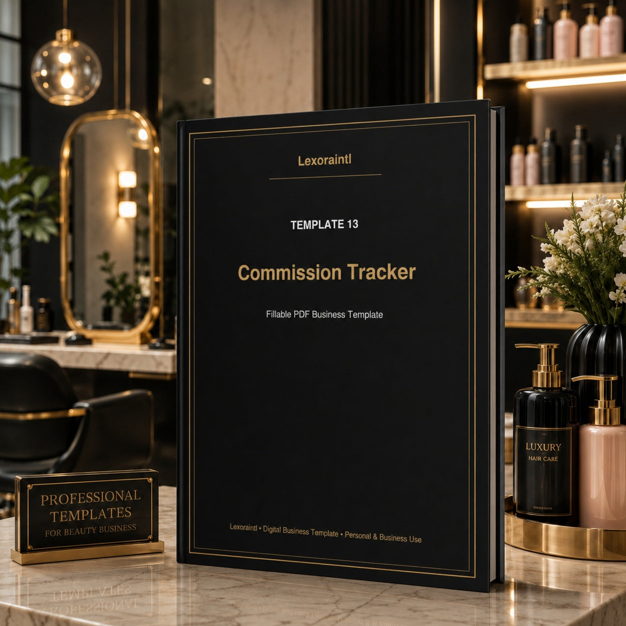 Commission Tracker – Fillable PDF + Excel | Lexoraintl Salon Business Template