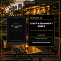 Staff Assignment Sheet Template — Fillable PDF + Excel