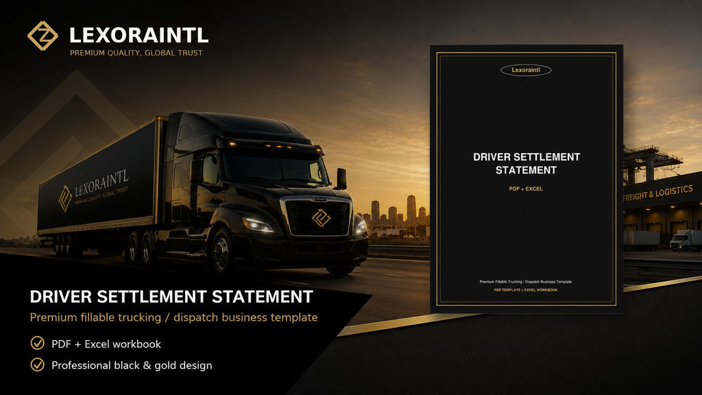 Delivery Confirmation / POD Checklist Template | Fillable PDF | Lexoraintl
