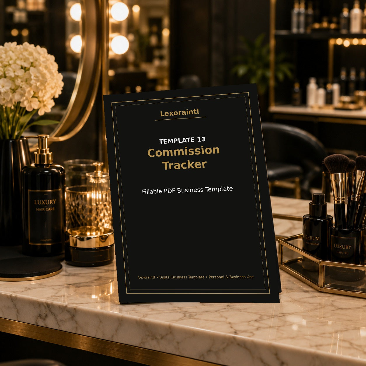 Commission Tracker – Fillable PDF + Excel | Lexoraintl Salon Business Template