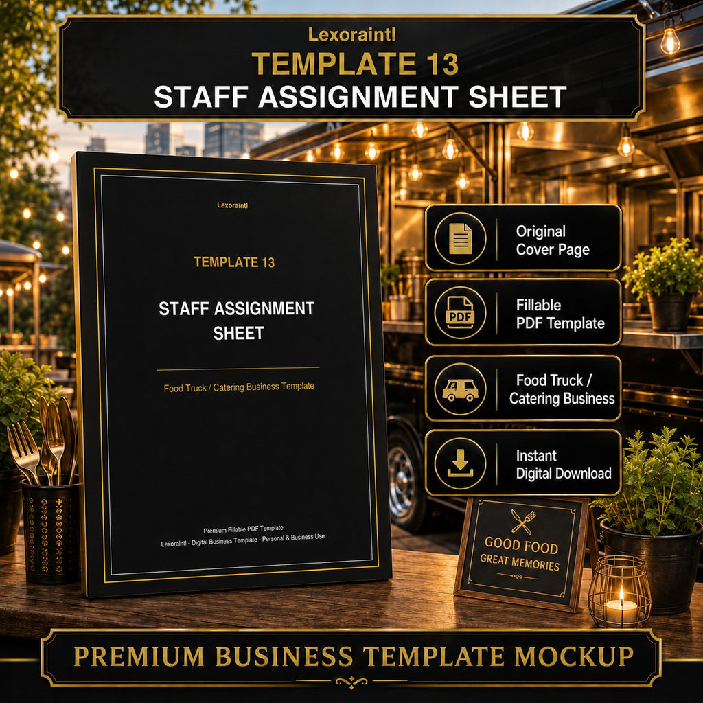 Staff Assignment Sheet Template — Fillable PDF + Excel