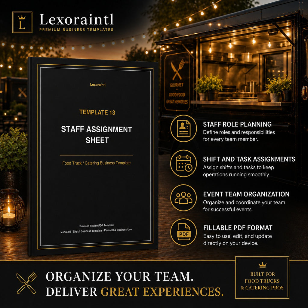 Staff Assignment Sheet Template — Fillable PDF + Excel