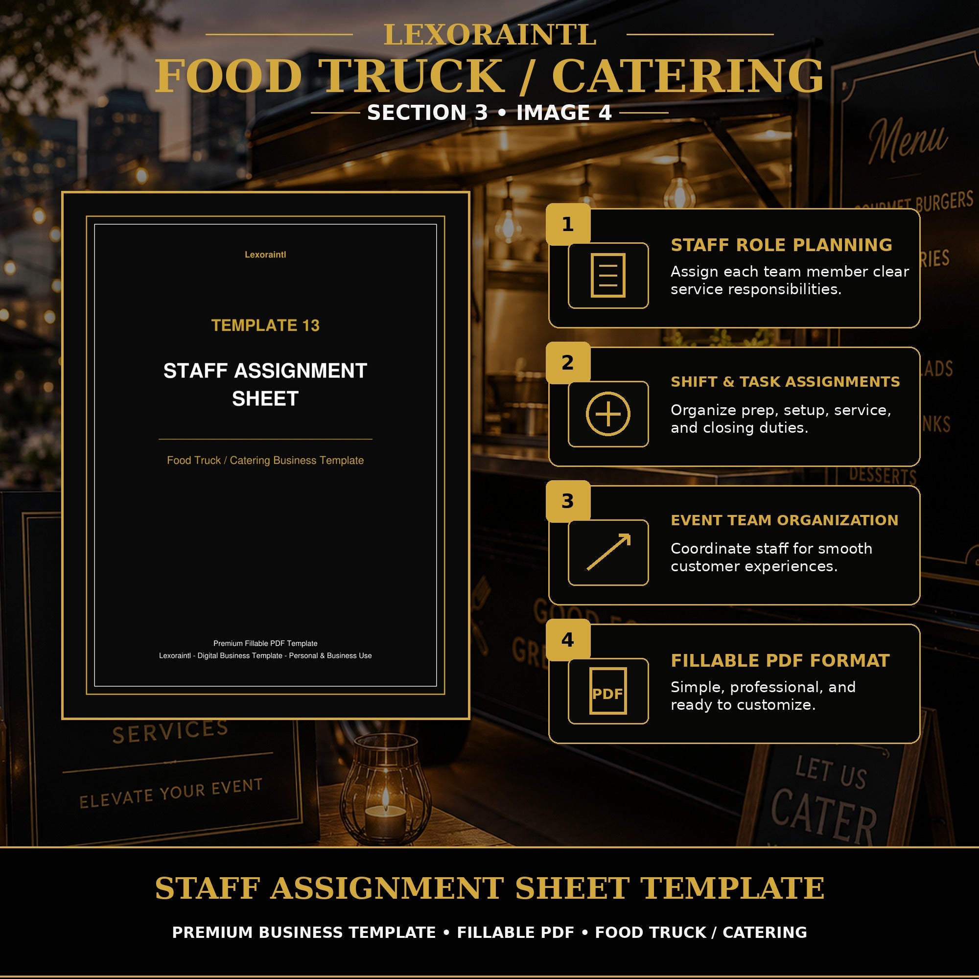 Staff Assignment Sheet Template — Fillable PDF + Excel