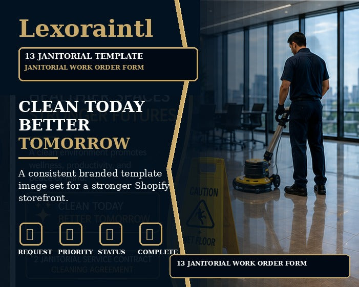 Janitorial Work Order Form | Fillable PDF Cleaning Business Template