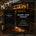 Delivery / Setup Checklist Template — Fillable PDF