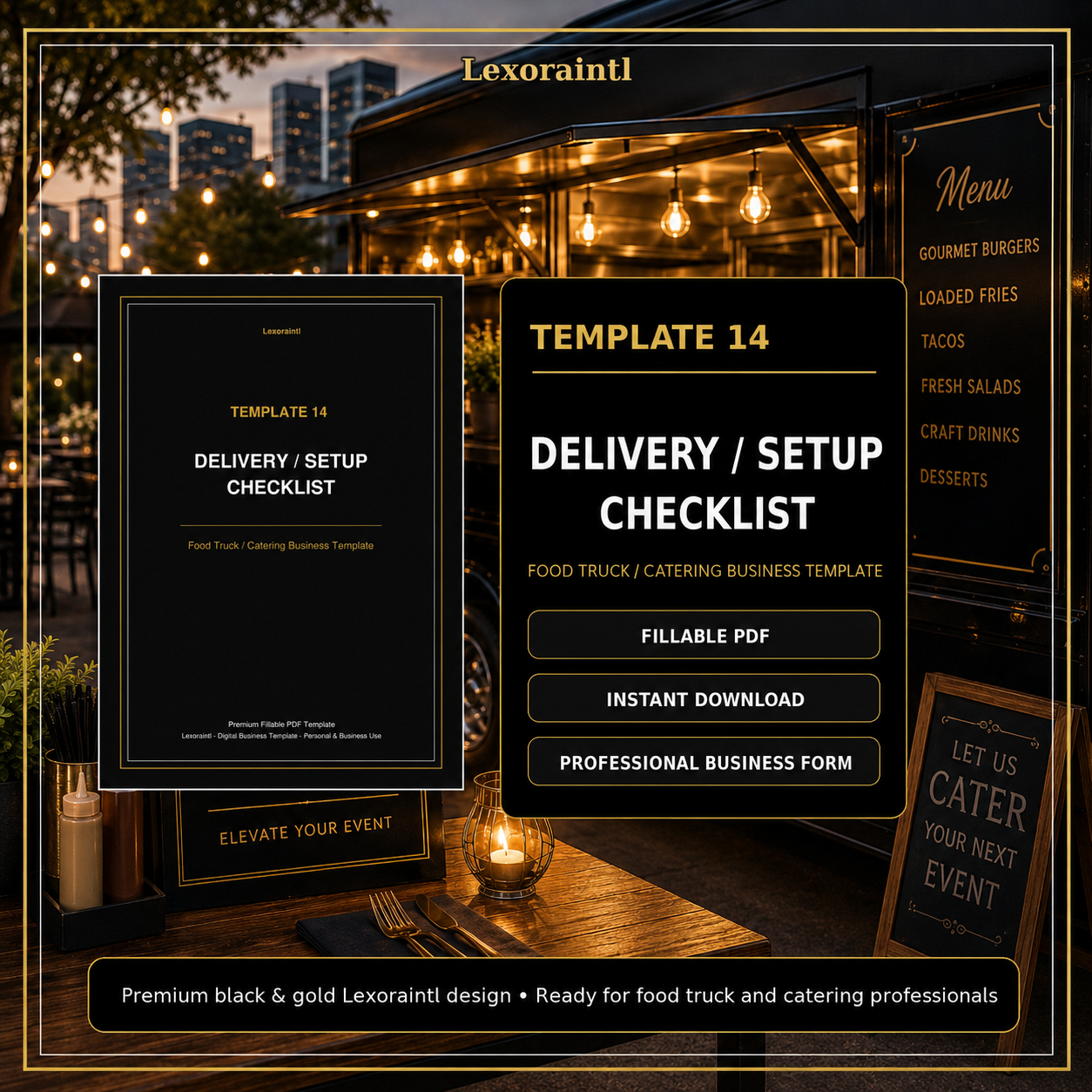 Delivery / Setup Checklist Template — Fillable PDF